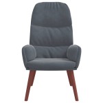 vidaXL Scaun de relaxare, gri închis, catifea