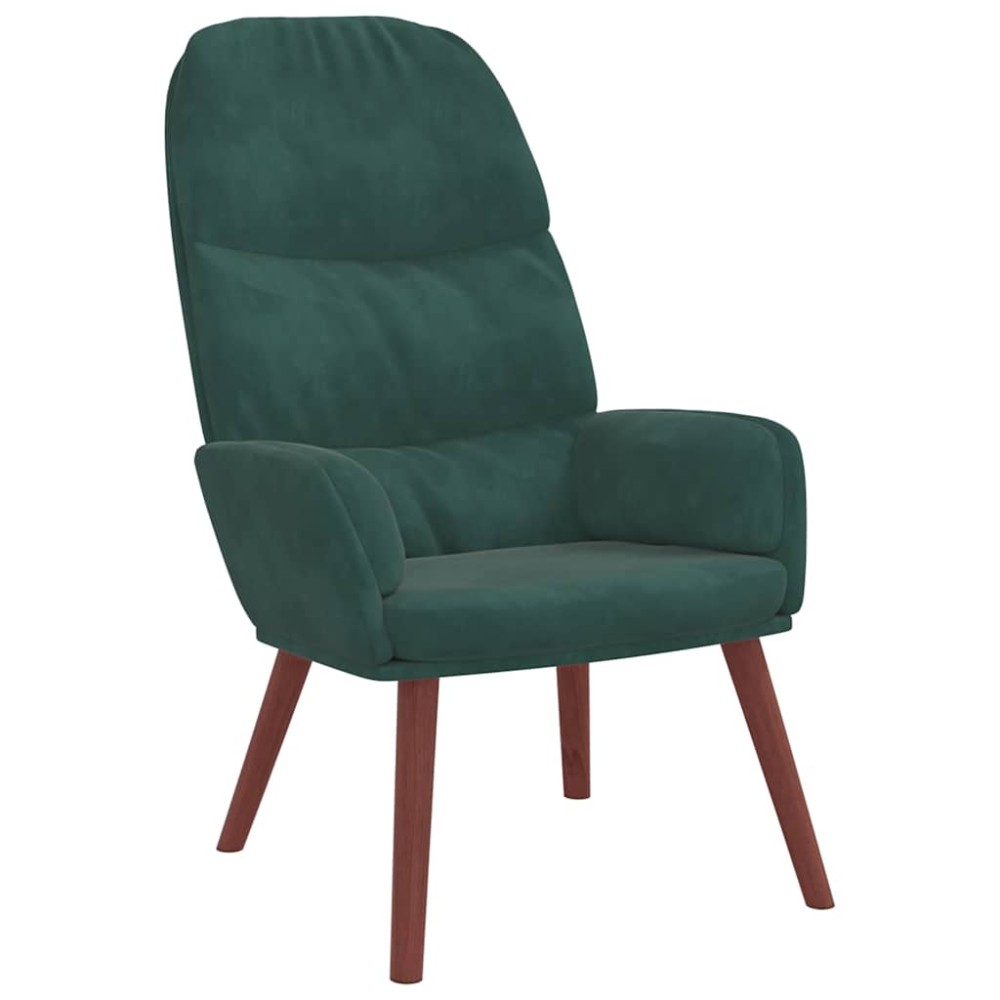 vidaXL Scaun de relaxare, verde închis, catifea