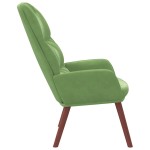 vidaXL Scaun de relaxare, verde deschis, catifea vidaXL Scaun de relaxare, verde deschis, catifea