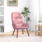 vidaXL Scaun de relaxare, roz, catifea vidaXL Scaun de relaxare, roz, catifea