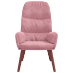 vidaXL Scaun de relaxare, roz, catifea vidaXL Scaun de relaxare, roz, catifea