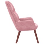 vidaXL Scaun de relaxare, roz, catifea vidaXL Scaun de relaxare, roz, catifea