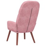vidaXL Scaun de relaxare, roz, catifea vidaXL Scaun de relaxare, roz, catifea