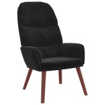 vidaXL Scaun de relaxare, negru, catifea