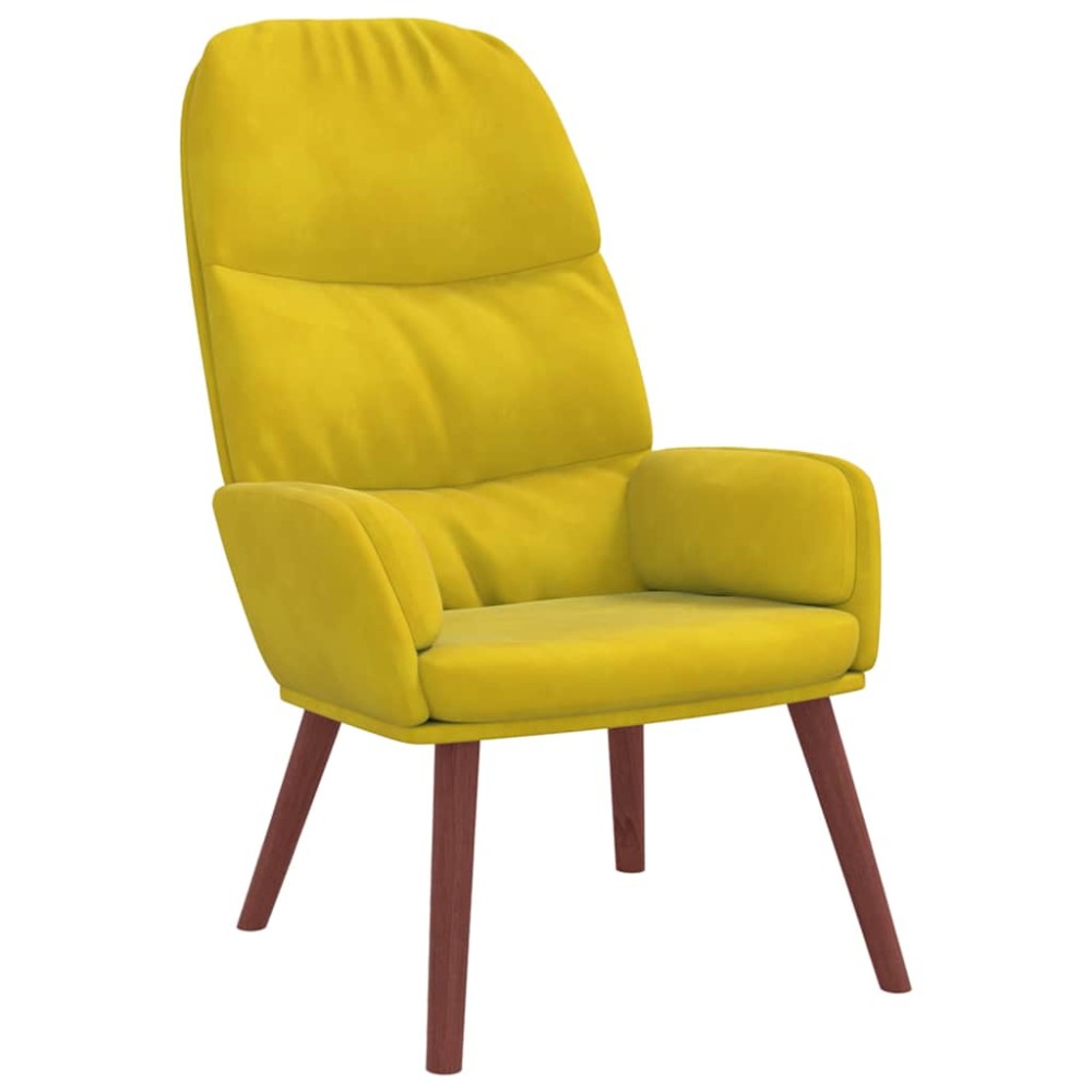 vidaXL Scaun de relaxare catifea galbena