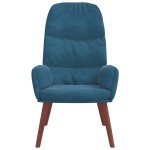 vidaXL Scaun de relaxare, albastru, catifea