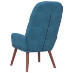 vidaXL Scaun de relaxare, albastru, catifea