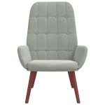 vidaXL Scaun de relaxare, gri deschis, catifea