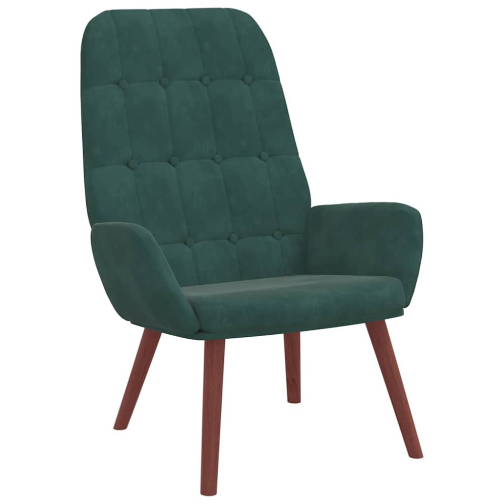 vidaXL Scaun de relaxare, verde închis, catifea