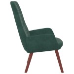 vidaXL Scaun de relaxare, verde închis, catifea