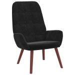 vidaXL Scaun de relaxare, negru, catifea