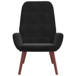 vidaXL Scaun de relaxare, negru, catifea