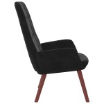 vidaXL Scaun de relaxare, negru, catifea