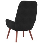 vidaXL Scaun de relaxare, negru, catifea