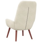 vidaXL Scaun de relaxare, alb crem, catifea