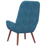 vidaXL Scaun de relaxare, albastru, catifea
