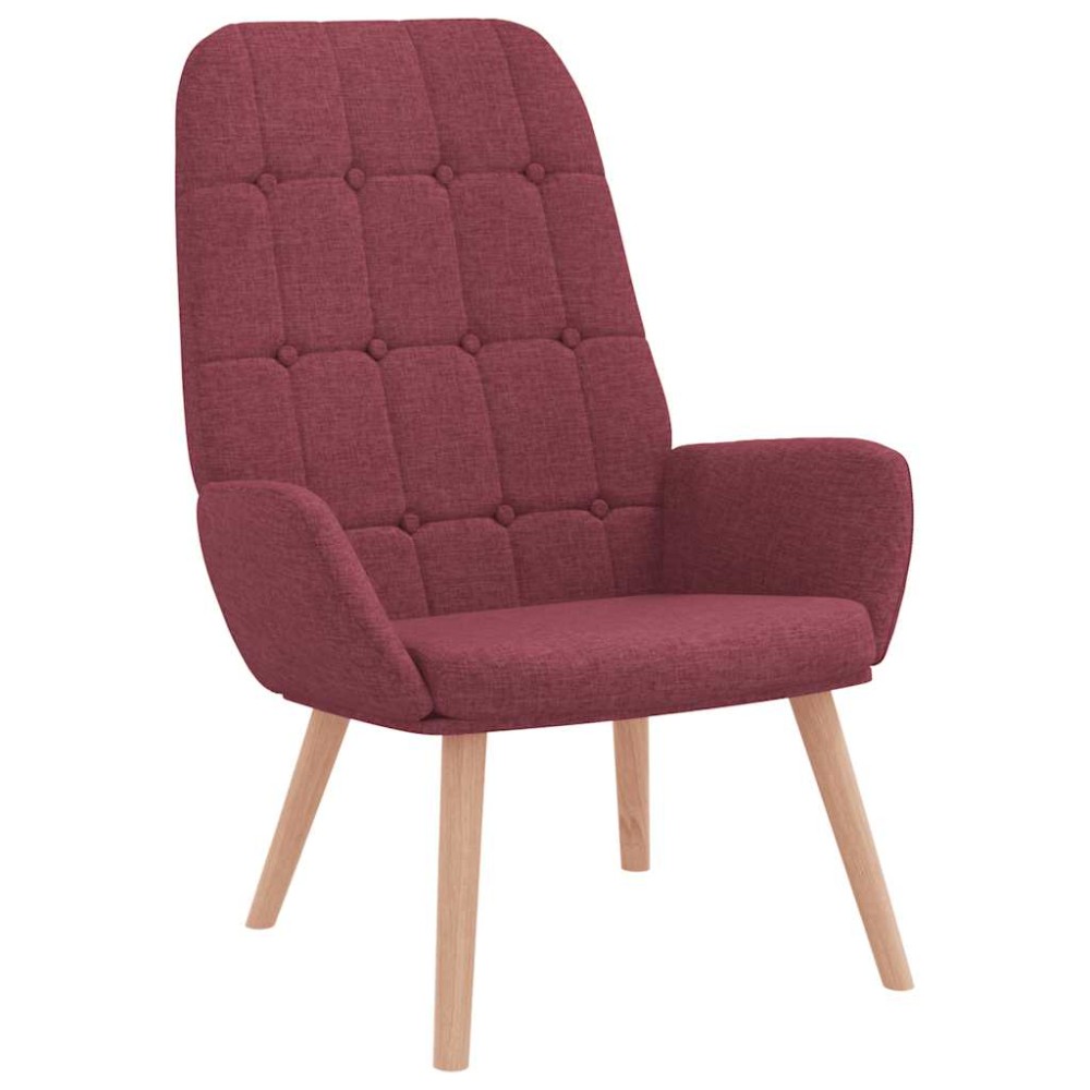 vidaXL Scaun de relaxare, roșu vin, material textil