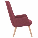 vidaXL Scaun de relaxare, roșu vin, material textil