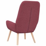vidaXL Scaun de relaxare, roșu vin, material textil
