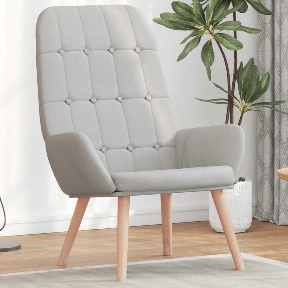 vidaXL Scaun de relaxare Cloud Grey Fabric