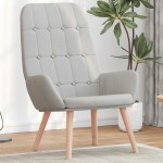 vidaXL Scaun de relaxare Cloud Grey Fabric vidaXL Scaun de relaxare Cloud Grey Fabric