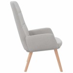 vidaXL Scaun de relaxare Cloud Grey Fabric vidaXL Scaun de relaxare Cloud Grey Fabric