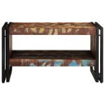 vidaXL Masuta de cafea multicolora 70x50x38 cm lemn masiv recuperat