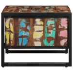 vidaXL Masuta de cafea multicolora 70x50x38 cm lemn masiv recuperat