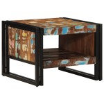 vidaXL Masuta de cafea multicolora 50x50x38 cm lemn masiv recuperat