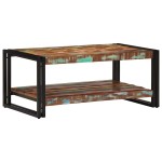 vidaXL Masuta de cafea multicolora 90x50x38 cm lemn masiv recuperat