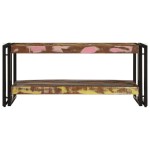 vidaXL Masuta de cafea multicolora 90x50x38 cm lemn masiv recuperat