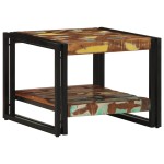 vidaXL Masuta de cafea multicolora 50x50x38 cm lemn masiv recuperat