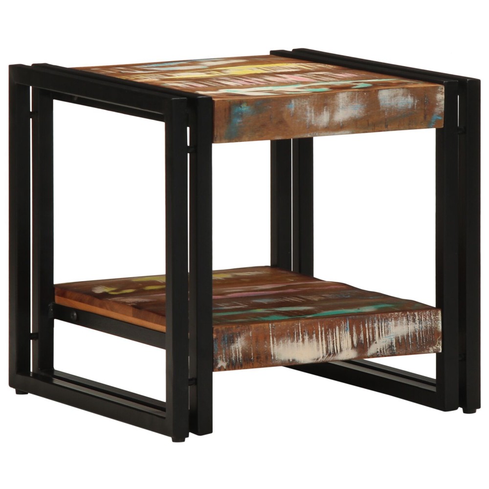 vidaXL Masă de cafea, multicolor, 40x50x38 cm, lemn masiv reciclat
