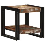 vidaXL Masă de cafea, multicolor, 40x50x38 cm, lemn masiv reciclat