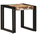 vidaXL Masă de cafea, multicolor, 40x50x38 cm, lemn masiv reciclat