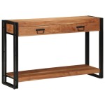 vidaXL Masă consolă, 120x33x75 cm, lemn masiv acacia