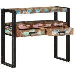 Mese laterale vidaXL Multicolor 90x33x75 cm Lemn masiv recuperat și metal Mese laterale vidaXL Multicolor 90x33x75 cm Lemn masiv recuperat și metal