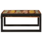 vidaXL Raft pentru baie 60 x 50 x 23 cm Lemn masiv de mango și fier