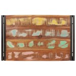 vidaXL Raft pentru baie 80 x 50 x 23 cm Lemn masiv de mango și fier
