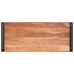 vidaXL Raft pentru baie 120 x 50 x 23 cm Lemn masiv de mango și fier