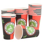 vidaXL Cești de cafea din hârtie 1000 buc 16 oz 400 ml roșu și negru vidaXL Cești de cafea din hârtie 1000 buc 16 oz 400 ml roșu și negru
