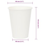 vidaXL Cești de cafea din hârtie 1000 buc 12 oz 300 ml alb vidaXL Cești de cafea din hârtie 1000 buc 12 oz 300 ml alb
