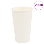 vidaXL Cești de cafea din hârtie 1000 buc 16oz 400ml alb
