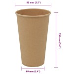 vidaXL Cești de cafea din hârtie 1000 buc 16 oz 400 ml roșu și negru vidaXL Cești de cafea din hârtie 1000 buc 16 oz 400 ml roșu și negru