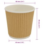 vidaXL Cești de cafea din hârtie 1000 buc 4oz 100ml maro vidaXL Cești de cafea din hârtie 1000 buc 4oz 100ml maro