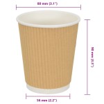 vidaXL Cești de cafea din hârtie 500 buc 8oz 200ml maro vidaXL Cești de cafea din hârtie 500 buc 8oz 200ml maro