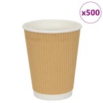 vidaXL Cești de cafea din hârtie 500 buc 12 oz 300 ml maro vidaXL Cești de cafea din hârtie 500 buc 12 oz 300 ml maro