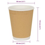 vidaXL Cești de cafea din hârtie 500 buc 12 oz 300 ml maro vidaXL Cești de cafea din hârtie 500 buc 12 oz 300 ml maro