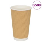 vidaXL Cești de cafea din hârtie 500 buc 16 oz 400 ml roșu și negru vidaXL Cești de cafea din hârtie 500 buc 16 oz 400 ml roșu și negru