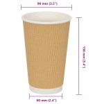vidaXL Cești de cafea din hârtie 500 buc 16 oz 400 ml roșu și negru vidaXL Cești de cafea din hârtie 500 buc 16 oz 400 ml roșu și negru